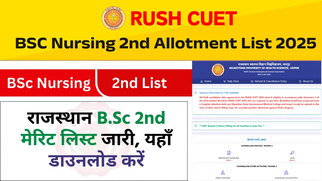 BSC Nursing 2nd Allotment List