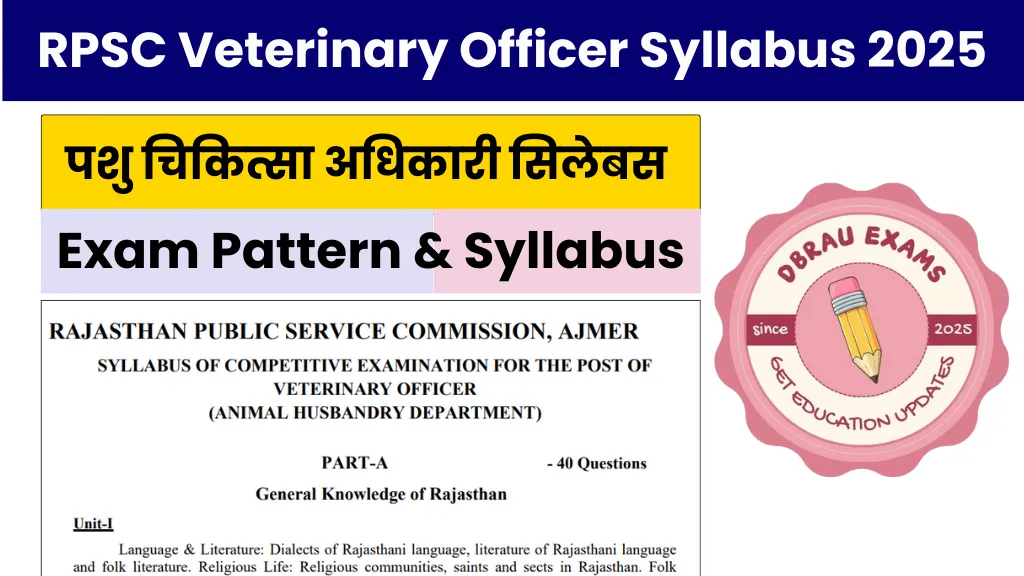 Veterinary Officer Syllabus