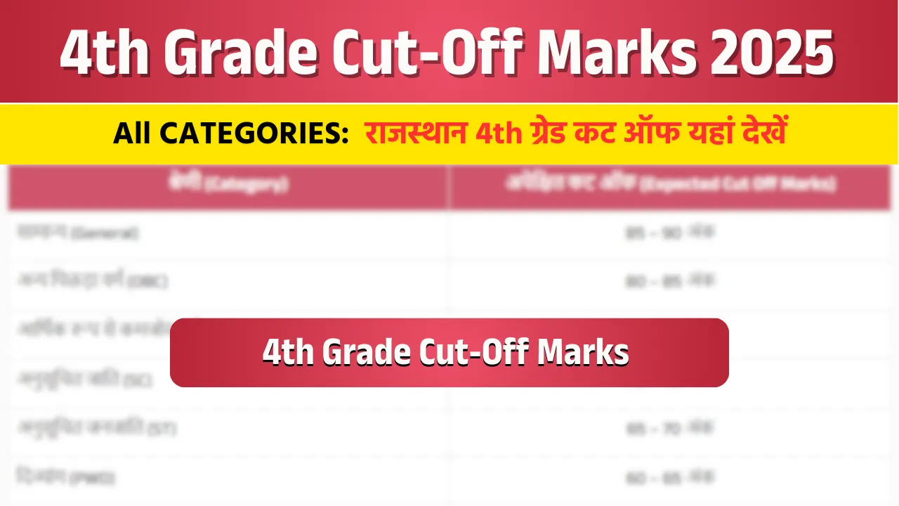 Rajasthan 4th Grade Cut Off Marks